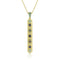 blue diamond, black diamond stick pendant necklace,<br>in brushed 18k yellow gold on an adjustable chain <span class='visuallyhidden'>Call or text 323-404-2959 if you need shopping assistance.</span>